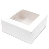 Cakes White Gift Boxes 8 x 8 x 4 Great For All Occasions 10 Pack Boxes for Gifts Cupcakes Mugs Cookies Craft box